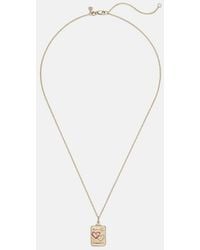Sydney Evan - The Lovers Tarot Card 14Kt Necklace With Rubies And Diamonds - Lyst