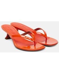 AMINA MUADDI - Juliette 45 Patent Leather Thong Sandals - Lyst