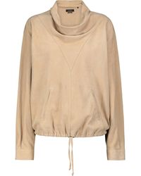 Suede Tops for Women - Lyst