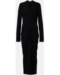 The Row - Cassin Draped Maxi Dress - Lyst
