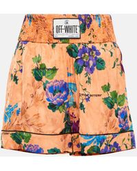 Off-White c/o Virgil Abloh - Floral Jacquard Pajama Shorts - Lyst