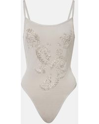 JACQUES WEI - Beaded Bodysuit - Lyst