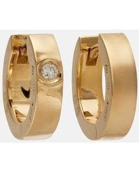 TOTEME - Pendientes De Aro De Oro De 18 Ct Con Diamante - Lyst