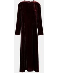 Asceno - Jody Velvet Midi Dress - Lyst