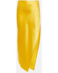 The Sei - Silk Midi Skirt - Lyst