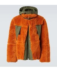 Sacai - Wool-Blend And Canvas Jacket - Lyst