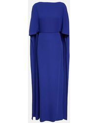 Valentino - Caped Silk Gown - Lyst