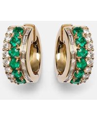 Anita Ko - Pendientes Lola De Oro De 18 Ct Con Esmeraldas Y Diamantes - Lyst