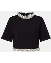 Jonathan Simkhai - Ozelle Embellished Knitted Crop Top - Lyst