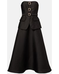 Self-Portrait - Embellished Belted Midi Dress - Lyst