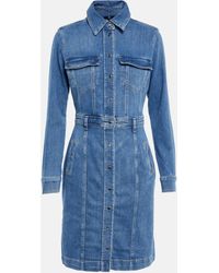 7 For All Mankind - Robe chemise Luxe en jean - Lyst