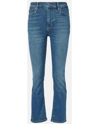 FRAME - Le High Straight Cropped Straight Jeans - Lyst