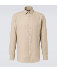 ZEGNA - Hemd Aus Baumwolle Und Kaschmir - Lyst