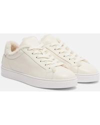 Tod's - Cassetta Shearling-Lined Leather Sneakers - Lyst