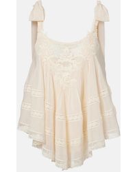 Zimmermann - Awaken Lace-Trimmed Cotton And Silk Top - Lyst