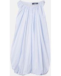 Jacquemus - Lavande Gathered Striped Midi Dress - Lyst