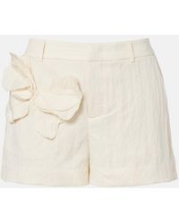 Blumarine - Applique Gabardine Shorts - Lyst
