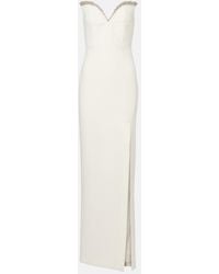 Roland Mouret - Embellished Strapless Crepe Gown - Lyst