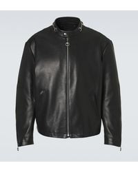 Gucci - Horsebit Leather Jacket - Lyst