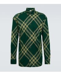 Burberry - Camisa De Lana A Cuadros - Lyst