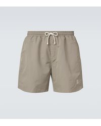 Brunello Cucinelli - Logo Swim Trunks - Lyst