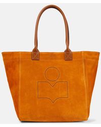 Isabel Marant - Yenky Small Logo-embroidered Suede Tote Bag - Lyst