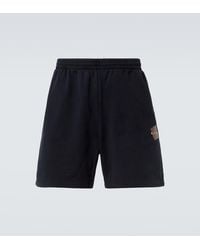 Balenciaga - Logo Cotton Fleece Shorts - Lyst