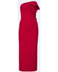 Roland Mouret - Draped Wool And Silk Corset Dress - Lyst