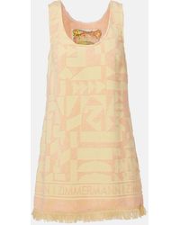 Zimmermann - Solstice Towelling Cotton Terry Minidress - Lyst