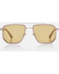 Gucci - Aviator-Sonnenbrille Lettering - Lyst