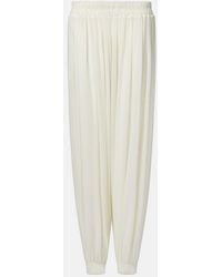 Alaïa - Silk-Blend Wide-Leg Pants - Lyst