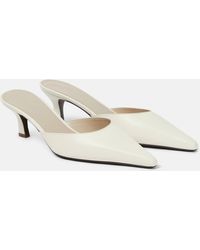 The Row - Cybil Leather Mules - Lyst