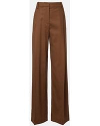 Oscar de la Renta - Wool Wide-Leg Pants - Lyst