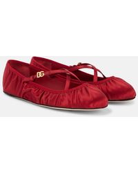 Dolce & Gabbana - Satin Ballet Flats - Lyst