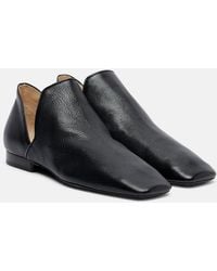 Lemaire - D'Orsay Leather Ankle Boots - Lyst