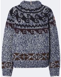 Moncler - Fair Isle Wool And Alpaca-Blend Sweater - Lyst