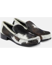 Acne Studios - Calf Hair Leather Loafers - Lyst
