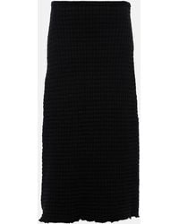 Jil Sander - A-Line Cotton Boucle Midi Skirt - Lyst