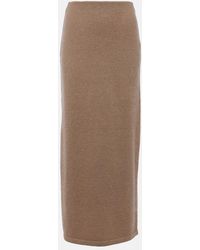 JW Anderson - High-Rise Mohair-Blend Midi Skirt - Lyst