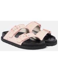 Birkenstock - Arizona Luxe Raffia Sandals - Lyst