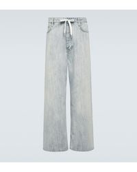 Balenciaga - Mid-Rise Cotton Twill Wide-Leg Pants - Lyst