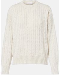 Brunello Cucinelli - Pullover Aus Einem Baumwollgemisch Mit Pailletten - Lyst