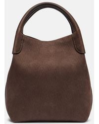 Loro Piana - Bale Small Leather Bucket Bag - Lyst