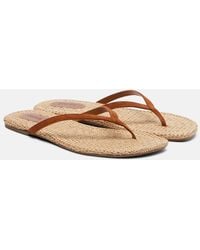 STAUD - Freja Suede Thong Sandals - Lyst