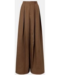 Ralph Lauren - Greer Linen, Cashmere, And Silk Wide-Leg Pants - Lyst