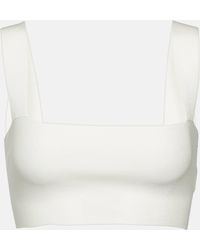 Victoria Beckham - Square-neck Cropped Top - Lyst