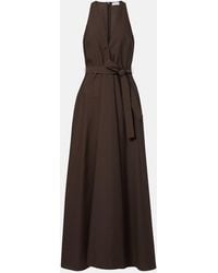 Brunello Cucinelli - Belted Cotton-Blend Maxi Dress - Lyst