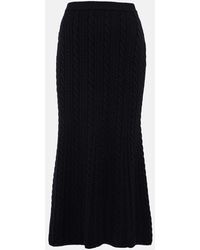 Alessandra Rich - Maxi Wool Skirt - Lyst