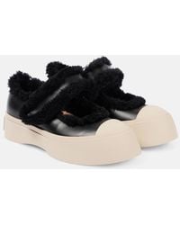 Marni - Baskets Pablo En Cuir Et Peau Lainee - Lyst