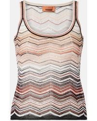Missoni - Top Zig Zag Aus Lame Mit Pailletten - Lyst